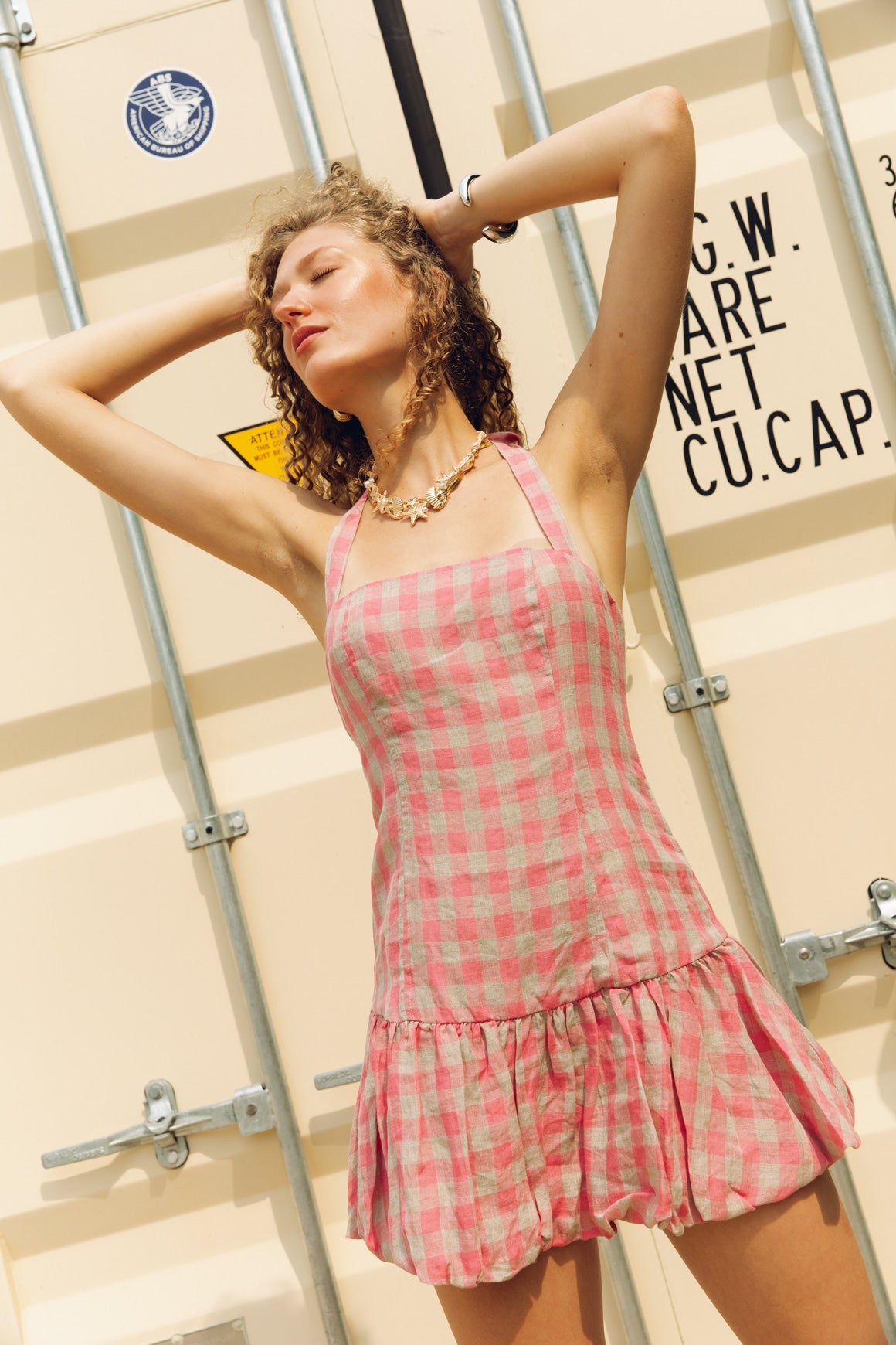 Petal Gingham Dress – Beehive