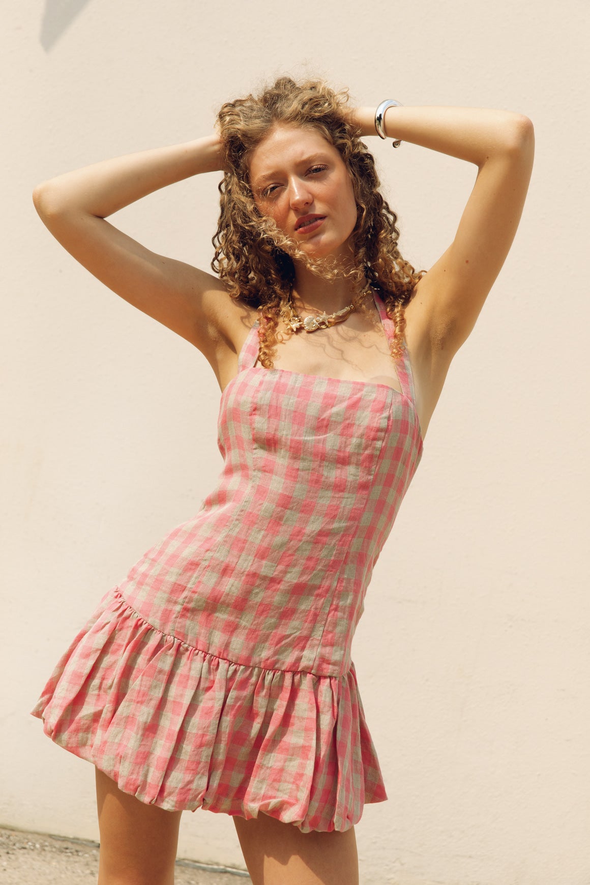 white christmas dresses Petal Gingham Dress – Beehive